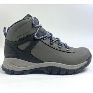 Columbia Yoncalla Women 10 Wide Gray Leather Boots Hiking Waterproof YL1090-008